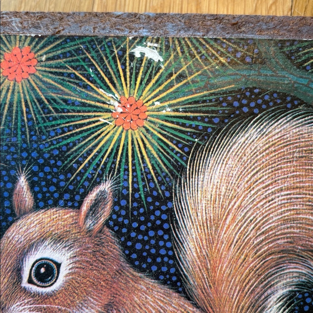 Vintage 1970s Prints Cute Cottagecore Baby Squirrel Bunny Wall Decor - Picture 5 of 6